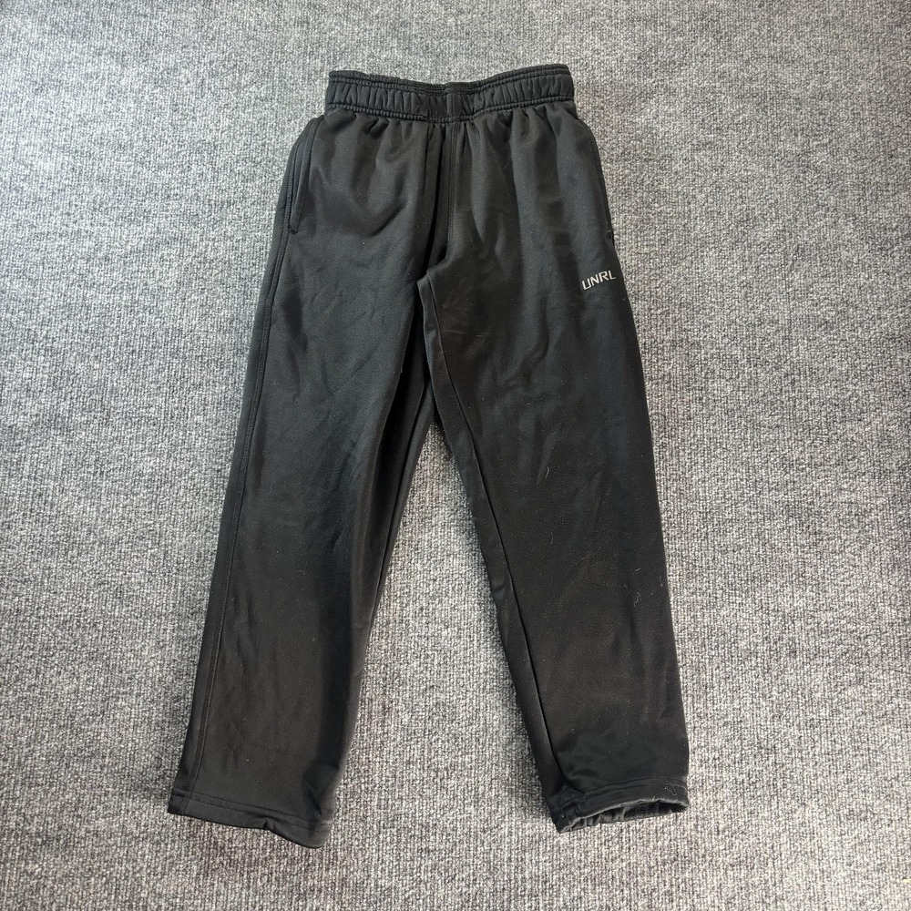 UNRL Sweatpants Youth Small Black‎ Performance Ankle Fleece Lined Athletic Pants
